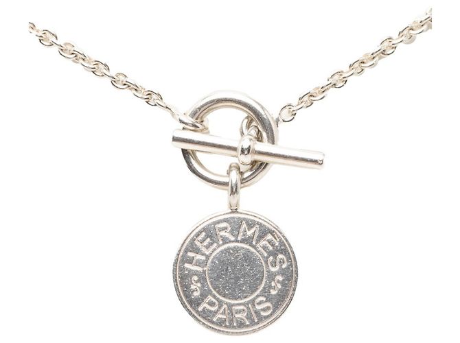 Hermès Hermes Sellier Chain Anhänger Halskette 