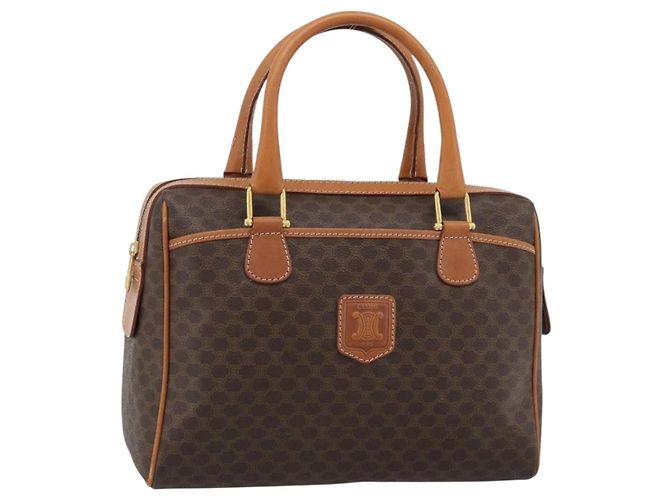 Céline Celine Vintage Macadam Boston Canvas Marron