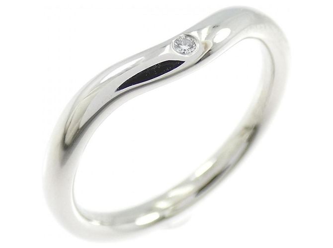 Tiffany & Co. Curved 1P Ring Silber