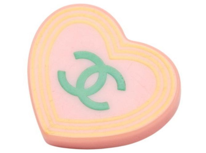 Chanel Coco Mark Herzmotiv Brosche Pink