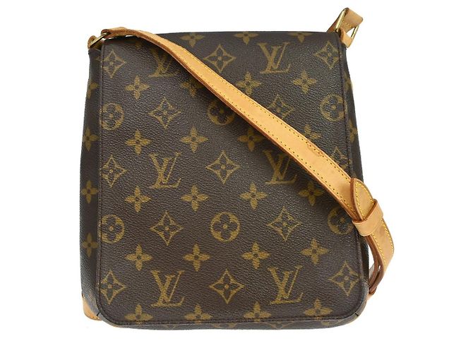 Borsa Musette Salsa Louis Vuitton in Canvas Monogram GM Marrone