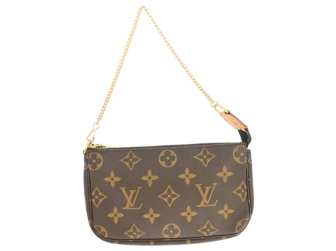 Louis Vuitton Mini pochette accessoires Canvas Mini Marron