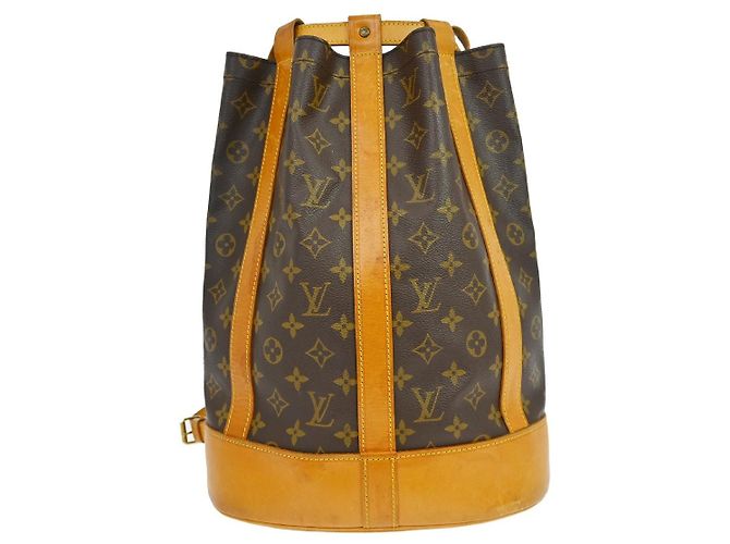 Mochila Louis Vuitton Randonnee Monogram Canvas PM Marrom