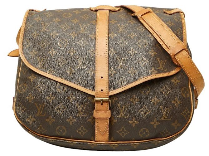 Bolsa de Ombro Louis Vuitton Monogram Saumur 35 Marrom
