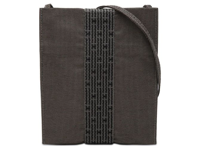 Hermès Borsa a tracolla mini Hermes Herline Pochette Marrone Nero