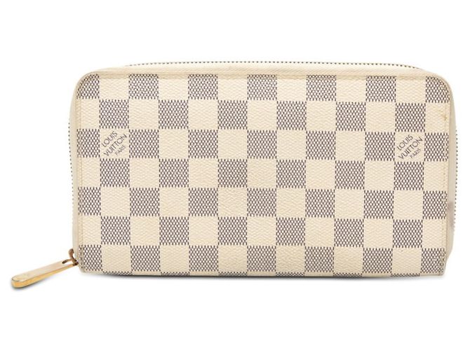 Louis Vuitton Damier Azur Zippy Organizer Long Wallet Weiß