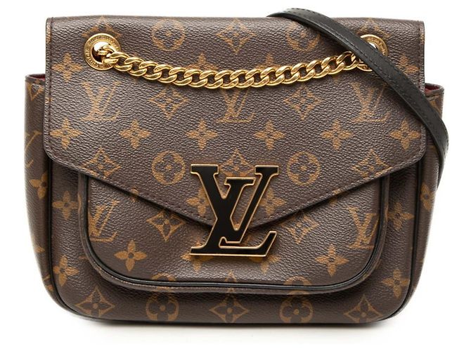 Borsa a Spalla Louis Vuitton Monogram Passy Chain Marrone
