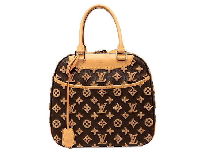 Bolso Louis Vuitton Monogram Tuftage 3D Deauville Cube Castaño
