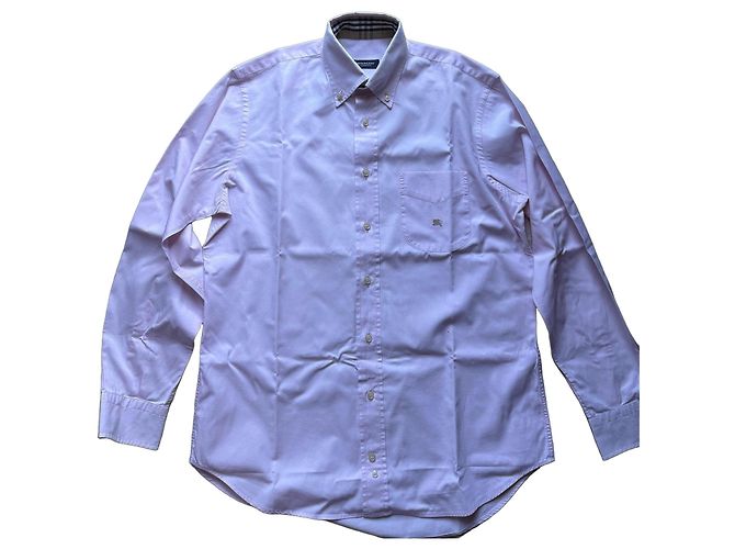 Camisa Burberry de algodón rosa manga larga