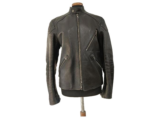 Burberry Brit Lederjacke Schwarz