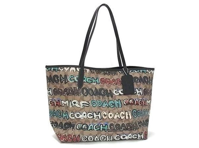 COACH Mint & Surf Kollaborations-Tote Bag Braun Mehrfarben