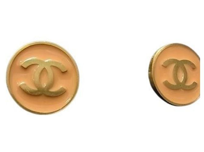 Orecchini a clip Chanel Oro e Arancione D'oro