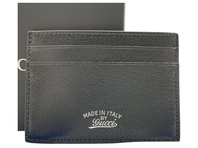 Gucci Black Leather Card Case
