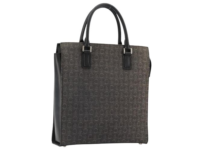 Céline CELINE C Sulky Handtasche Schwarz Silber Auth ka4570