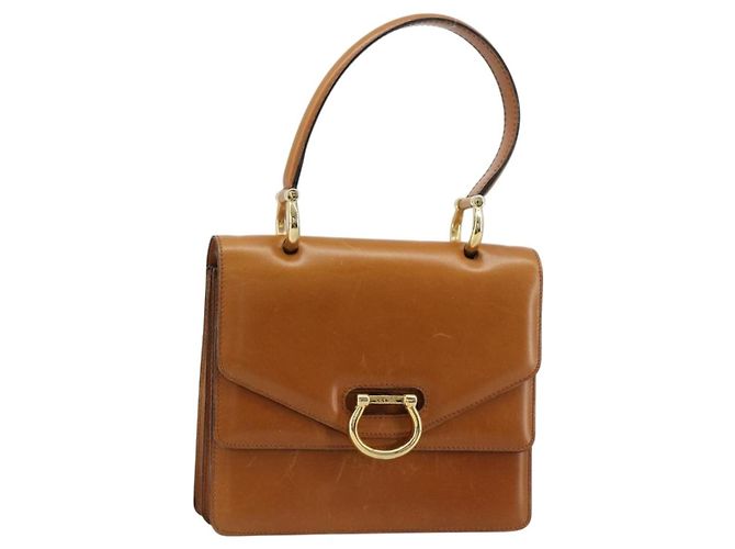 Céline Sac à main CELINE en cuir beige or Auth 183777 Doré