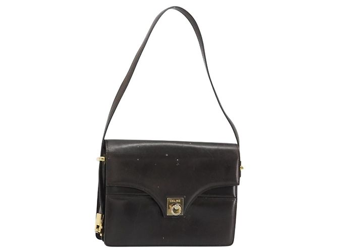 Céline Borsa a Spalla CELINE in Pelle Marrone Oro Auth 183437 D'oro