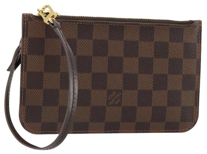 LOUIS VUITTON Damier Ebene Neverfull PM Pouch LV Auth 184121