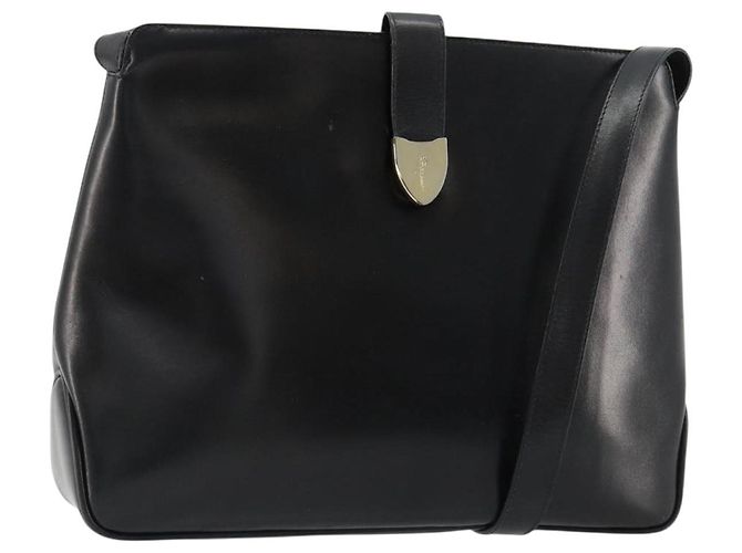 Borsa a tracolla Salvatore Ferragamo in pelle nera e oro Auth ka4575 Nero D'oro