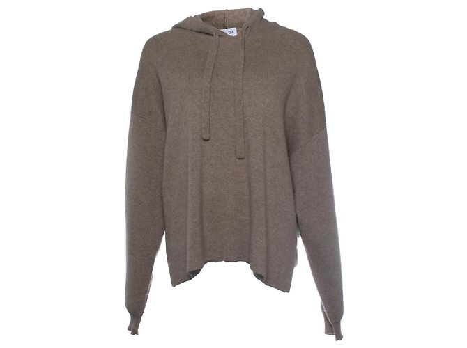 Autre Marque Davida Kaschmir, Strickkapuzenpullover in Braun