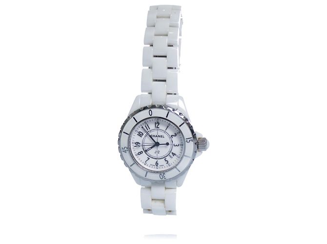 Chanel, J12 H0968 Keramik-Quarz-Uhr Weiß