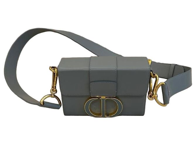 Borsa Dior 30 Montaigne Box Pelle di Vitello Blu