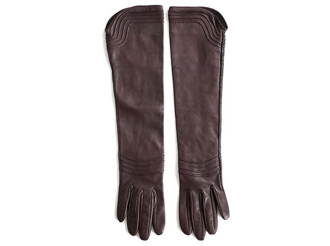 Gucci x Tom Ford Fall 2003 Brown Leather Opera Gloves