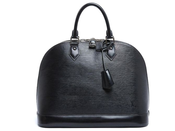 Louis Vuitton Alma MM Epi Leder Handtasche Schwarz