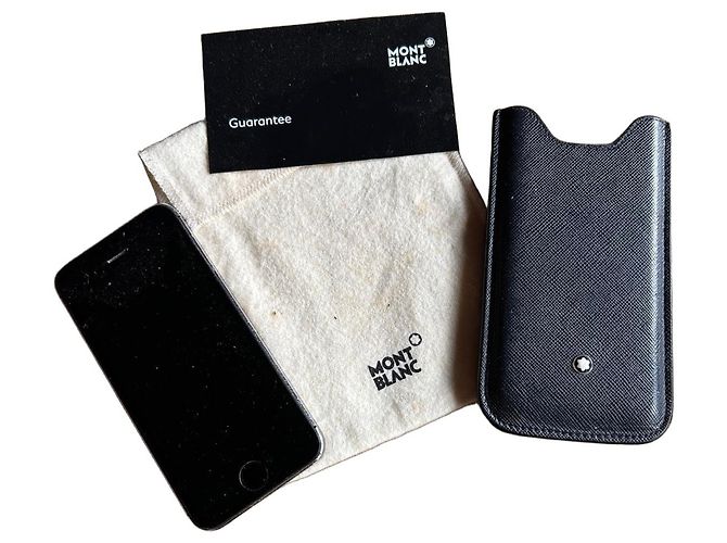 Montblanc iPhone 5 Saffiano Leather Case - Navy Blue