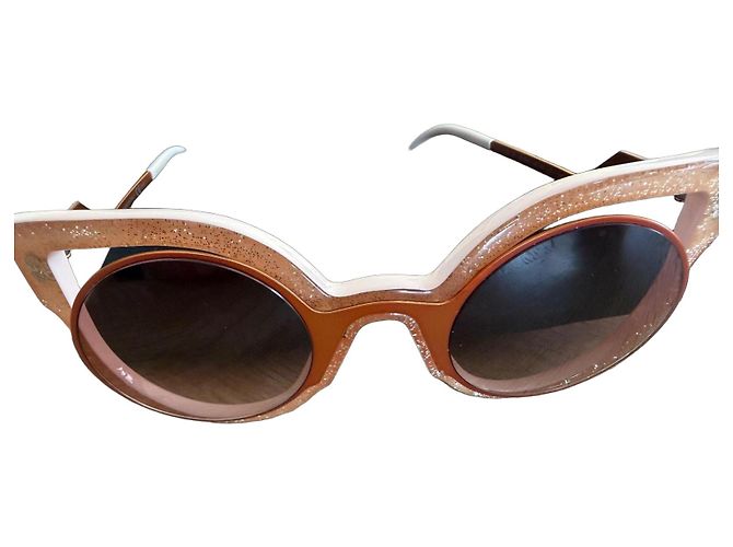 Óculos de sol Fendi FF 0137/S Marrom Rosa Laranja