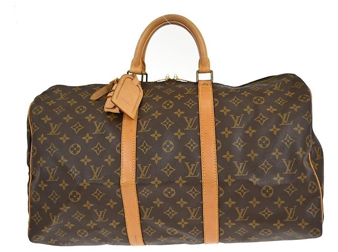 Louis Vuitton Keepall Bandouliere Monogram Canvas 50 Brown