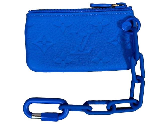 Louis Vuitton Taurillon Monogram Key Pouch Electric Blue M67475 Virgil Abloh