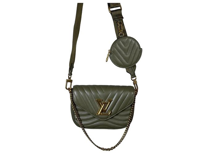 Louis Vuitton New Wave Multi-Pochette cuir kaki M56461 Vert