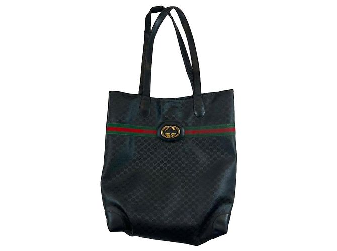 Bolso Tote Gucci Monogram GG Negro Roja Verde