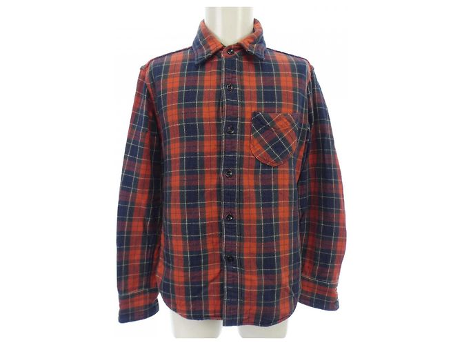 Autre Marque Camisa de algodón DELUXEWARE Roja Azul Azul marino