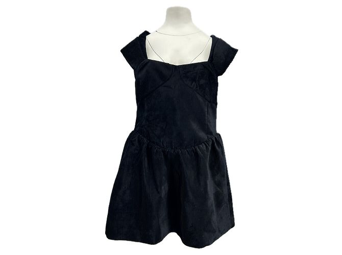 Autre Marque Vestido de veludo preto
