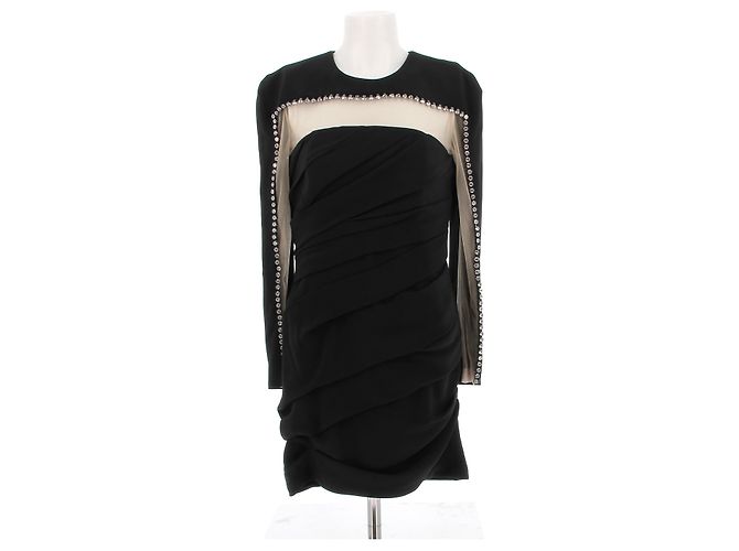 Alexander Wang Schwarzes kurzes Kleid mit Strass
