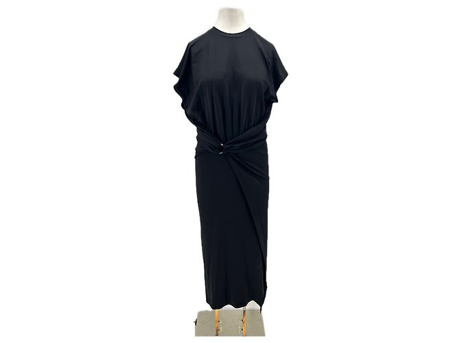 Paco Rabanne Schwarzes Viscose Kleid