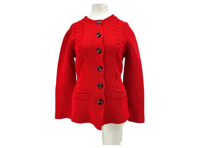 Rouje Cardigan aus Wolle Rot
