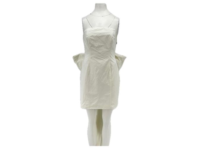 Rotate Robe bustier blanc avec noeud White