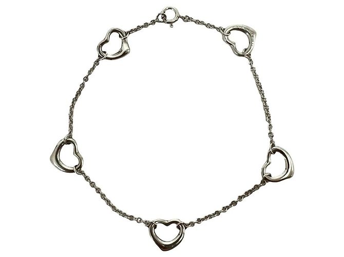 Tiffany & Co Bracciale Tiffany Vintage Open Heart Charm Argento