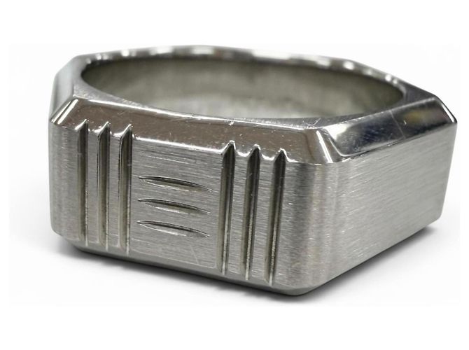 Hermès HERMES Stainless Steel Toolbox Ring Silvery
