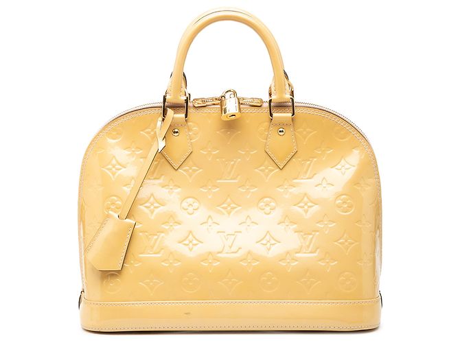 Louis Vuitton Beige Monogram Vernis Alma PM