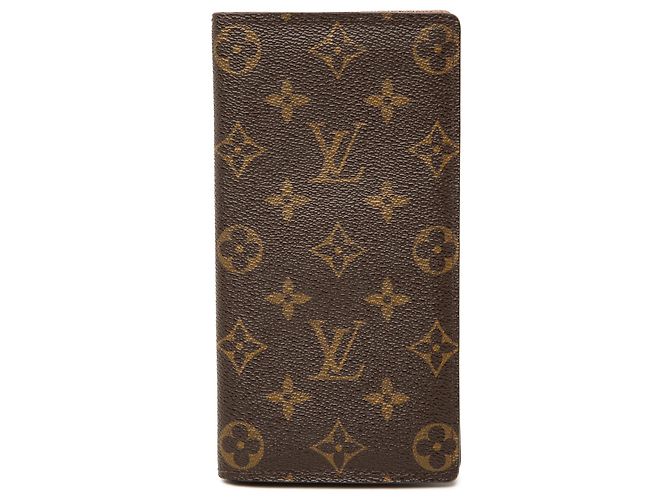 Portafoglio lungo Louis Vuitton Brown Monogram Brazza Marrone