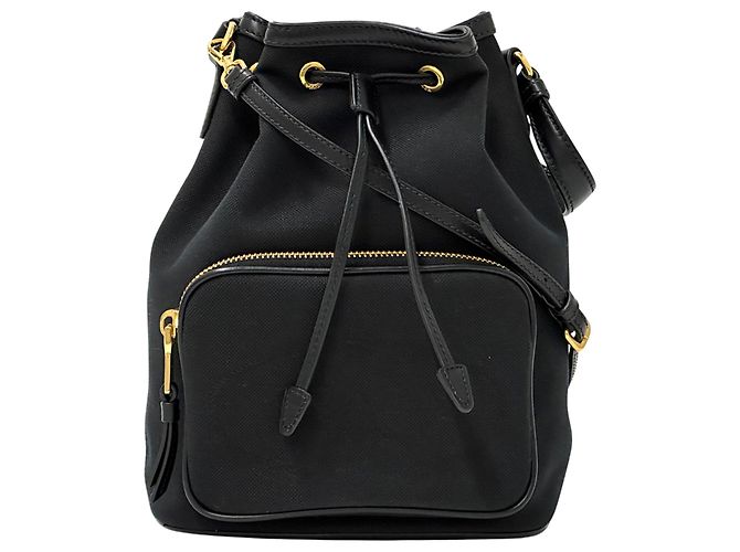 Jacquard Borsa in tela nera Prada Nero