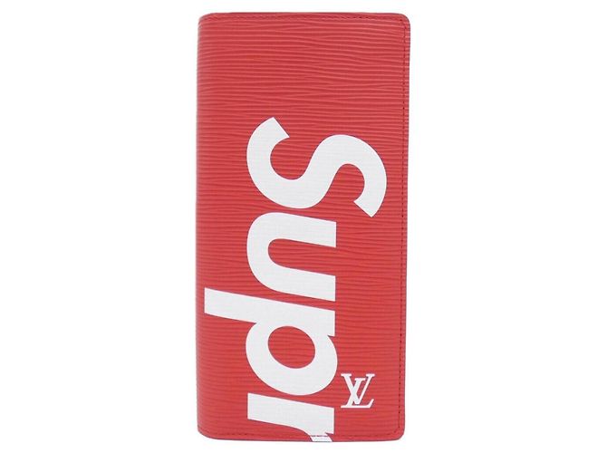 Louis Vuitton Epi Portefeuille Brazza M67719 Wallet Red