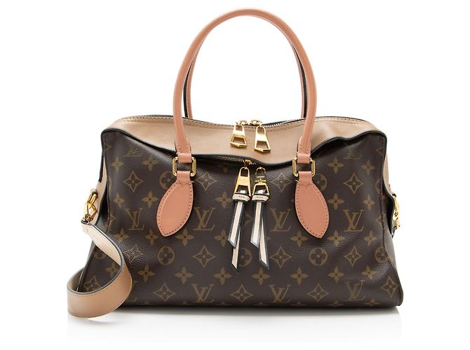 Bolsa Tuileries em Canvas Monogram Louis Vuitton Marrom Bege