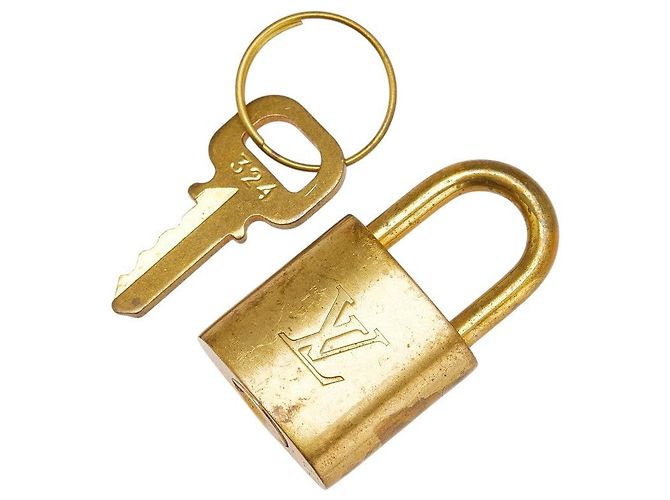 Set lucchetto e chiave Louis Vuitton D'oro Metallico