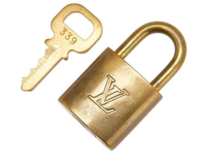 Set di lucchetto e chiave Louis Vuitton D'oro Metallico
