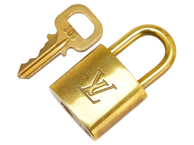Set di lucchetto e chiave Louis Vuitton D'oro Metallico