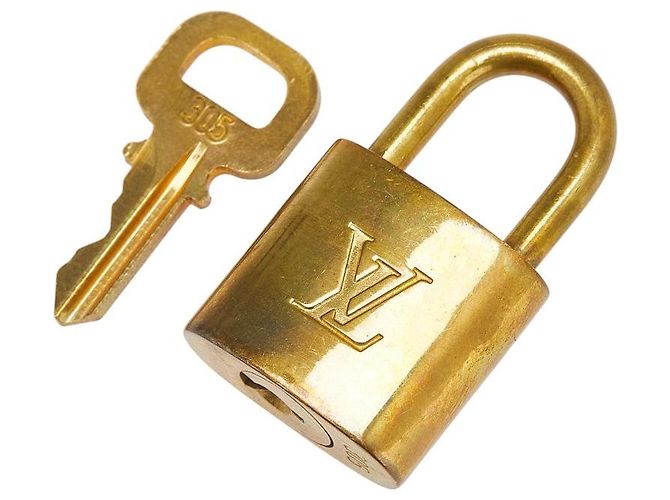 Set di lucchetto e chiave Louis Vuitton D'oro Metallico